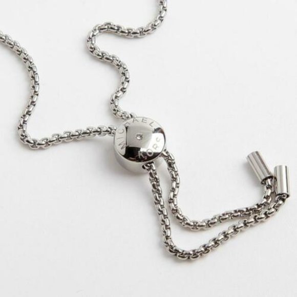 Michael Kors Logo Plaque Silver Crystal Bracelet - Picture 3 of 3